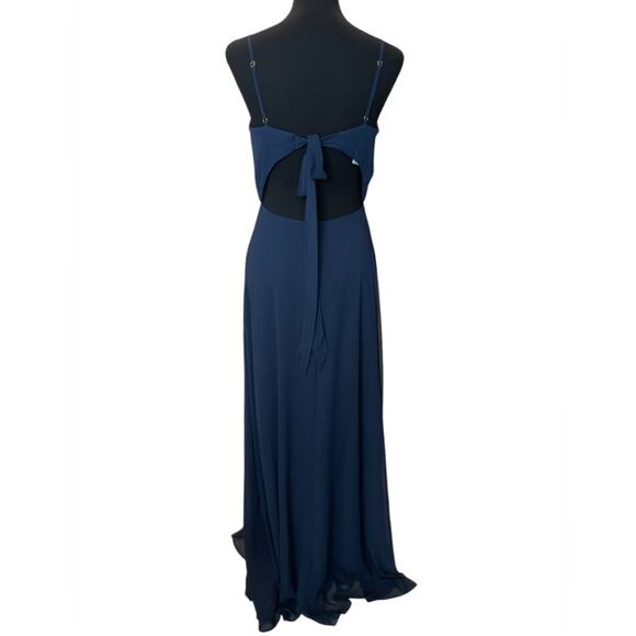 New GORGEOUS ~ After Six~ Tie-Back Cutout Maxi Dress sz 6 - Picture 4 of 6